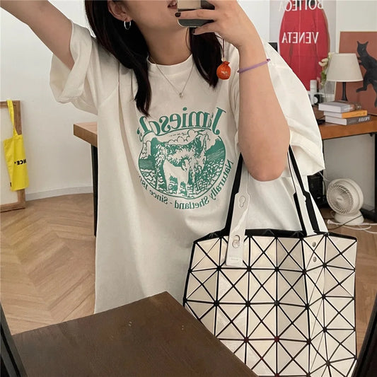 【韓国ストリート】ヴィンテージシープグラフィックTシャツ