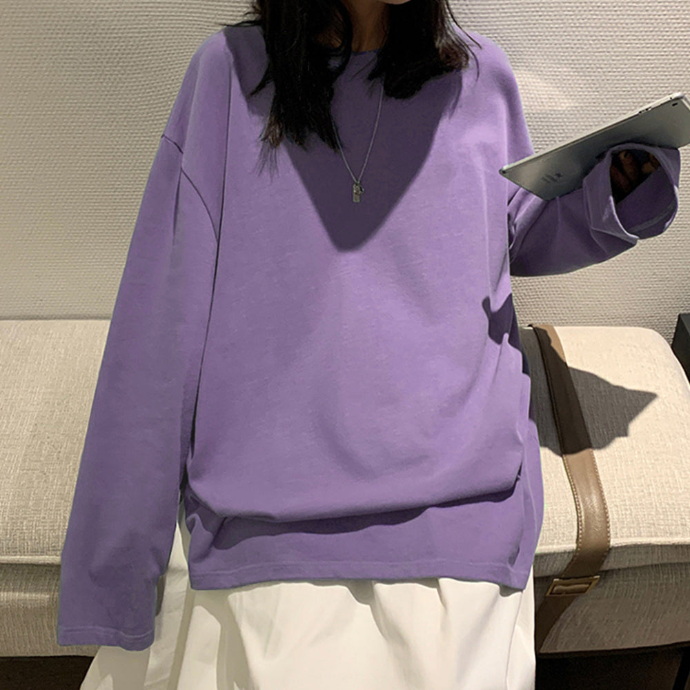 【韓国ストリート】USサイズベーシックオーバーロンT