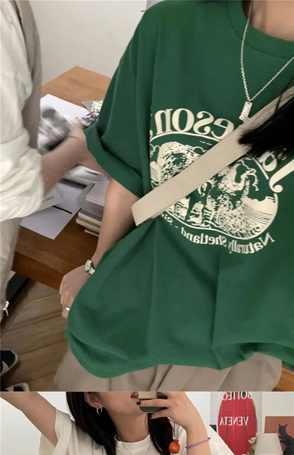 【韓国ストリート】ヴィンテージシープグラフィックTシャツ