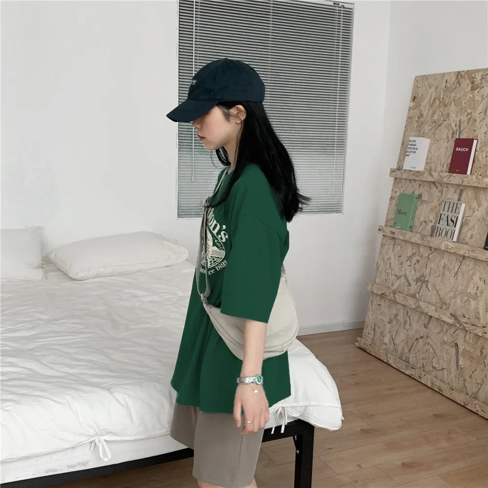 【韓国ストリート】ヴィンテージシープグラフィックTシャツ