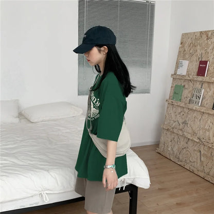 【韓国ストリート】ヴィンテージシープグラフィックTシャツ