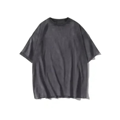 レトロウォッシュ カートゥーンプリント 大きめサイズ 七分丈 半袖Tシャツ レディース 夏 トレンド ルーズフィット ペアルック対応 綿100% トップス